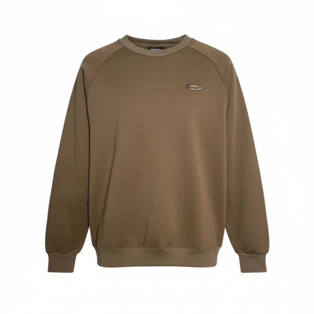 Authentic Avery Hunting Apparel Mens Small Oversized Brown Fleece Sweatshirt